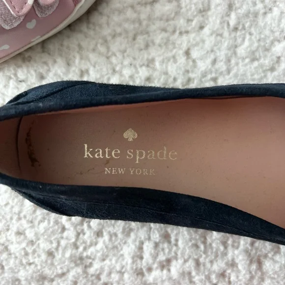 Kate Spade Navy Loafers with Gold Accents - Picture 4 of 4